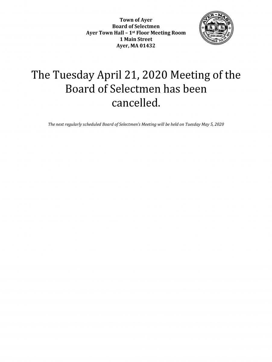  Meeting Cancellation Notice