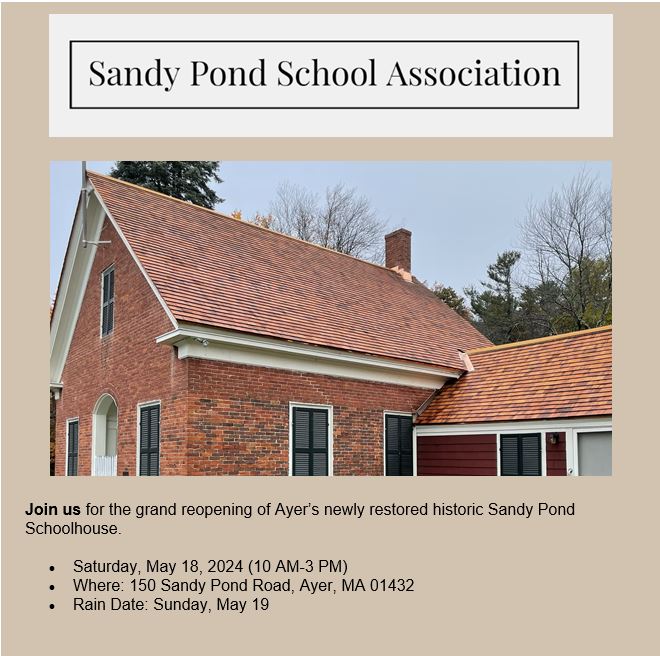 Sandy Pond Schoolhouse Grand Reopening