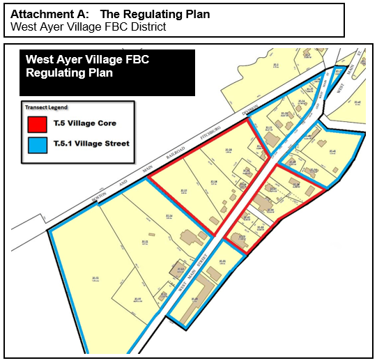 Zoning Regulating Plan for West Ayer Village West Main Street 