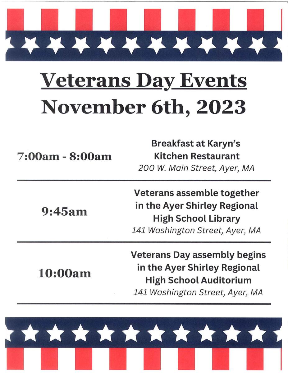 Veterans Day Events November 6, 2023