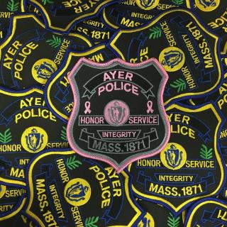 Ayer Police Department Pink Patch for Breast Cancer Awareness