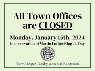 All Town Offices Closed Notice