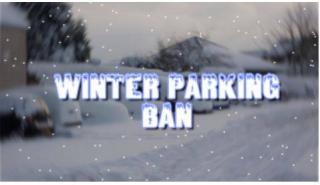 Winter Parking Ban in effect