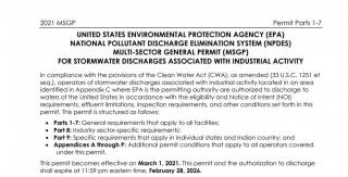 EPA MSGP Permit Header