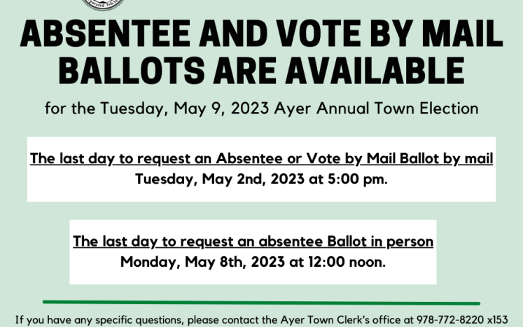 Absentee or Vote by Mail Ballot Deadline